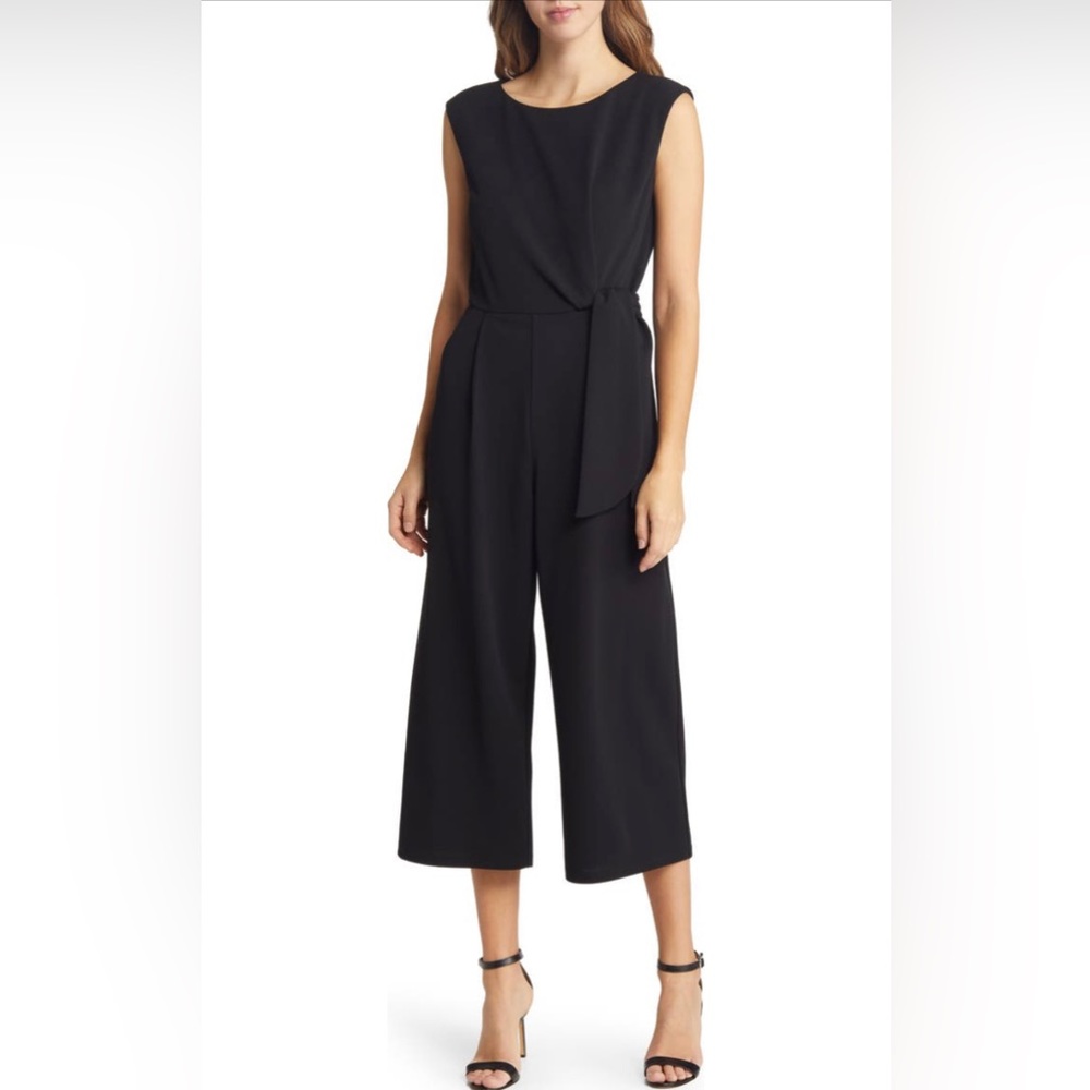 Tahari ASL Women’s Sleeveless Side Cropped Jumpsuit